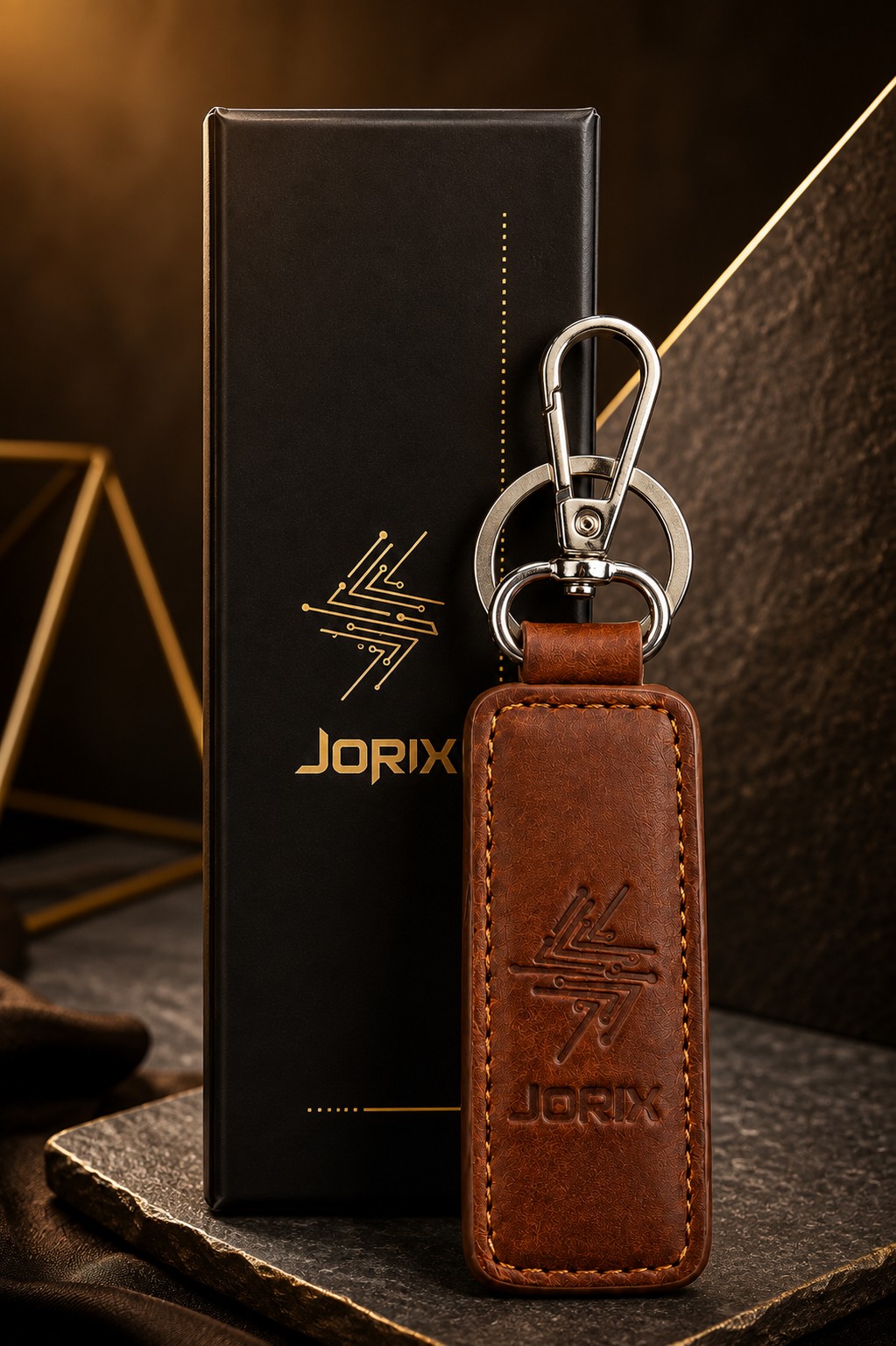 100% Genuine Cowhide Leather Keyring No. 1 Daddy – Dark Chocolate
