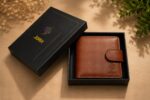 Men's 100% Genuine Cow Leather Bifold Short Wallet – Brown | Coin Pocket, ID Window & Card Holder